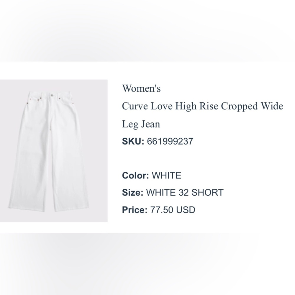 Curve Love High Rise White Jeans